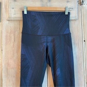 Lululemon Wunder Under Pant III Full-On Luon Wind Chill Deep Navy Black Size 4